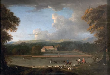 Vista est di Newstead Abbey, Nottinghamshire, 1726